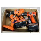 3 Black & Decker Drills w/ 2 Batteries