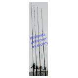 4 Fishing Poles w/ Spinning Reels