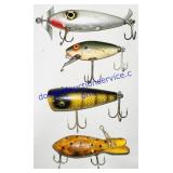 4 Wooden Fishing Lures