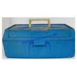 Blue Plastic Toolbox w/ Mixed Tools