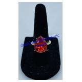 925 Stamped Jeweled Ring Size 6