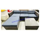 Phi Villa 5 Pc Plastic Weave Outdoor Seating Set
