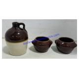 Small Stoneware Jug & 2 McCoy Ceramics