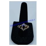 10k Stamped Gold Jeweled Ring Size 7