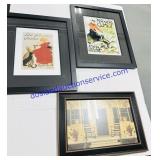 3 Framed Hanging Pictures