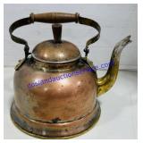 Vintage Copper & Brass Tea Kettle