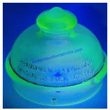 Uranium Glass "Break-No-More" Lid By Gardella