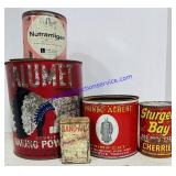5 Vintage Metal Tins