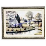 W. Saunders "Barn House Scene" Print 44x32"