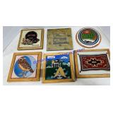 6 Ceramic Art Tiles