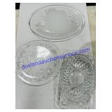 4 Glass Serving Trays