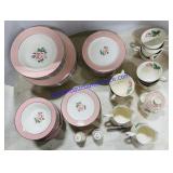 Lot of Pink Rose China (small chips)