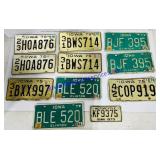 Lot of 11 Iowa License Plates