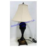 Resin Lamp w/ Cloth Shade 29" Tall