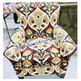 Flexsteel Flower Pattern Sofa Chair w/ 2 Pillows