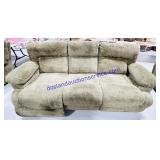 Green Colored Electric Reclining Three Seat Sofa