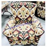 Flexsteel Flower Pattern Sofa Chair w/ 2 Pillows