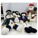 Lot of 6 Stuffed Snowmen