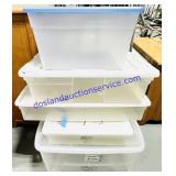 Lot of 5 Mixed Totes w/ Lids