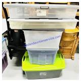 Lot of 5 Mixed Totes w/ Lids