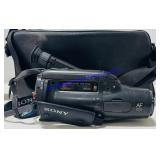 Vintage Sony Handycam w/ Leather Carrying Bag