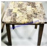 Wood & Faux Tile Top End Table 22x24x24"