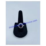 925 Stamped Jeweled Ring Size 7.25