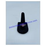 925 Stamped Jeweled Ring Size 8