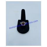 925 Stamped Jeweled Ring Size 7