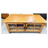 Mission Brand Wooden Glass Door Tv Stand &