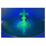 Uranium Glass Snacks Platter