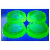 Uranium Glass AH 4 Pc Furniture Coater Set (Chip)