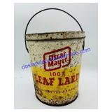 Vintage Oscar Mayer 100% Leaf Lard Tin