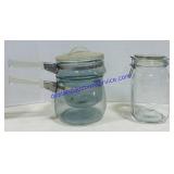 Vintage Double Boiler & Glass jar