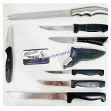 7 Knifes & Knife Sharpener