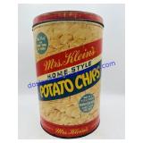 Vintage Mrs. Kleinï¿½s Home Style Potato Chips Tin