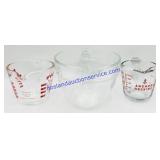 (3) Anchor Hocking/Pyrex Glass Measuring Cups