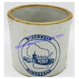 Wisconsin Homestead Stoneware Crock