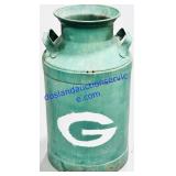 Packers Painted Metal Milk Can