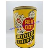Red Dot Potato Chips Tin