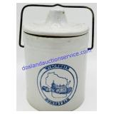 Wisconsin Homestead Lidded Stoneware Crock