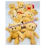 9 Cherished Teddies Stuffed Bears
