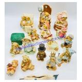 16 Cherished Teddies including Musical Carousel