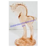Rose Glass Horse Decoration