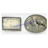 Incolay & Limes Bronze Horse Belt Buckles