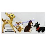 4 Walt Disney Ceramic Figures