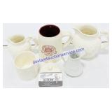 3 Wedgwood & 1 McCoy Pitchers/Cups