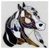 Stained Glass Horse Head. 14ï¿½x12ï¿½