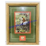 Framed Fox Hunt. 14ï¿½x11ï¿½