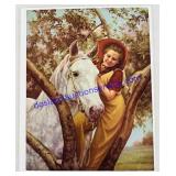 15ï¿½x11ï¿½ Horse And Girl Print By Adelaide Hiebel